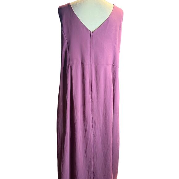 David's Bridal Tank Draped Chiffon Tulip Hem Bridesmaid Dress, Size 24W NWT - Picture 4 of 6